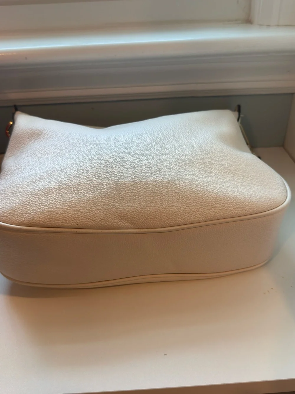 Kate Spade Emma Cream Leather Shoulder Bag with Coin Pouch